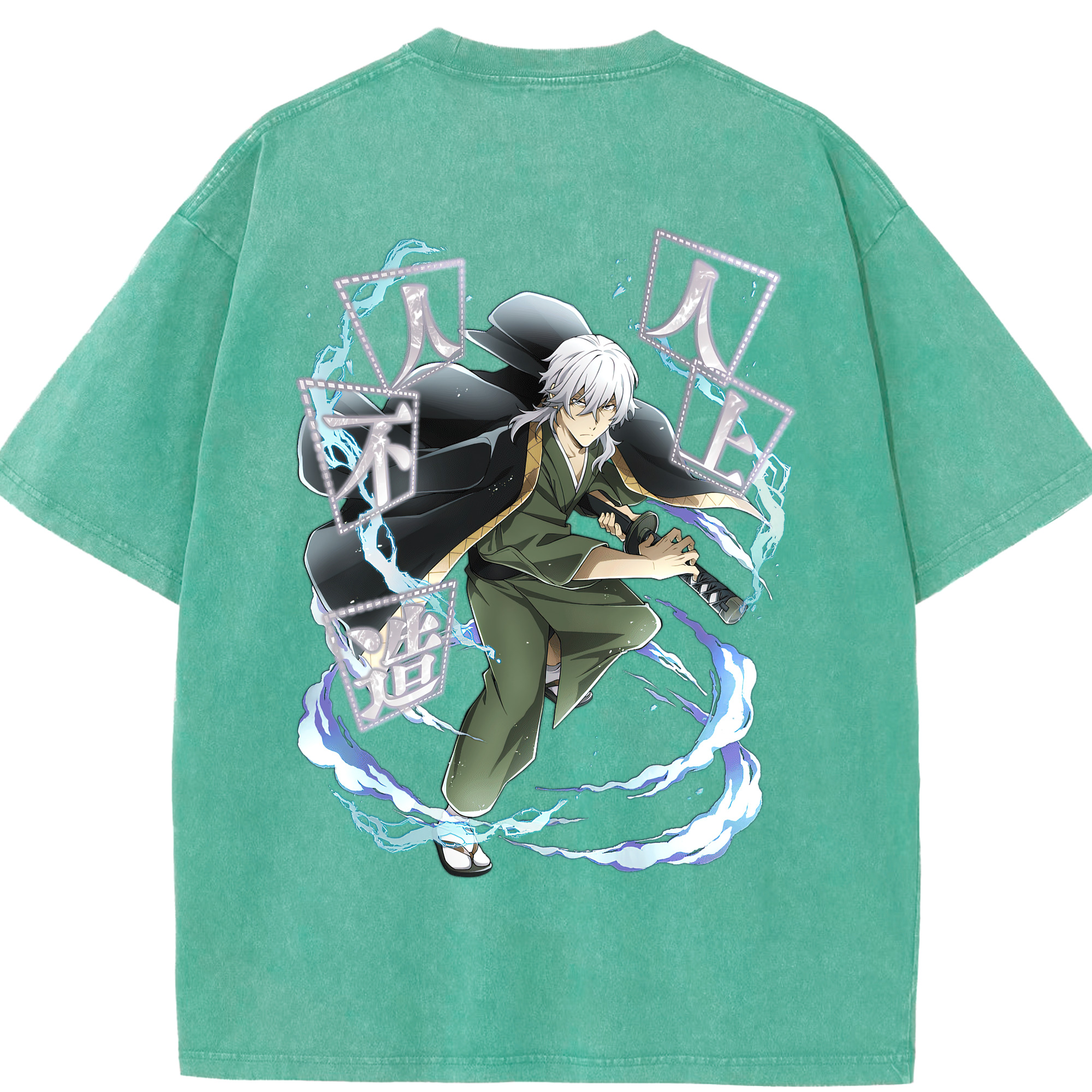 （画像用） 文豪ストレイドッグス Bungo Stray Dogs 綿100% ヴィンテージ風 半袖Tシャツ（背面プリント）